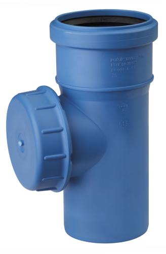 HT Rohr Abflussrohr Sanitärrohr schallgedämmt blau Reinigungsrohr Reinigungsöffnung